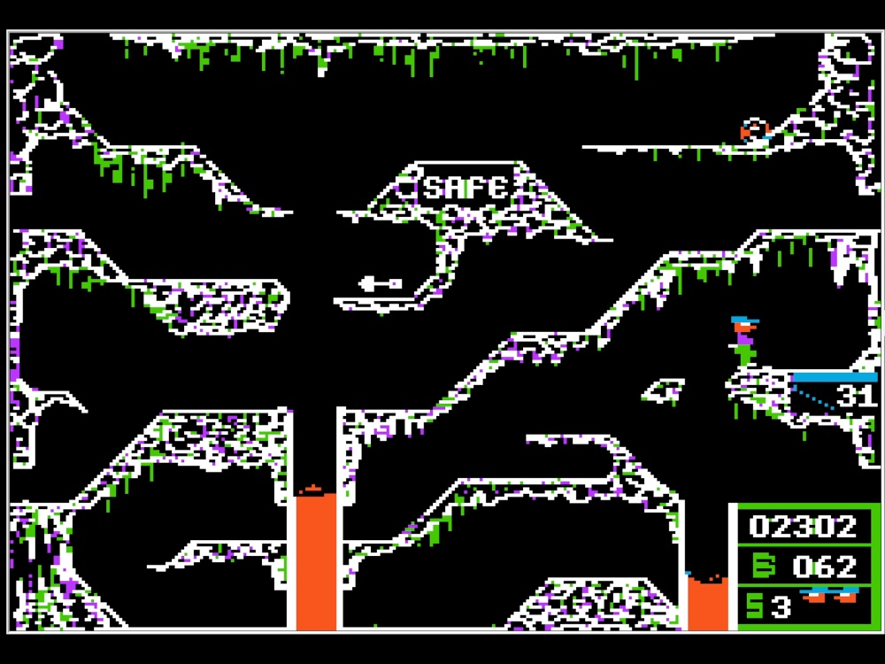 Gameplay of Crisis Mountain for Apple II